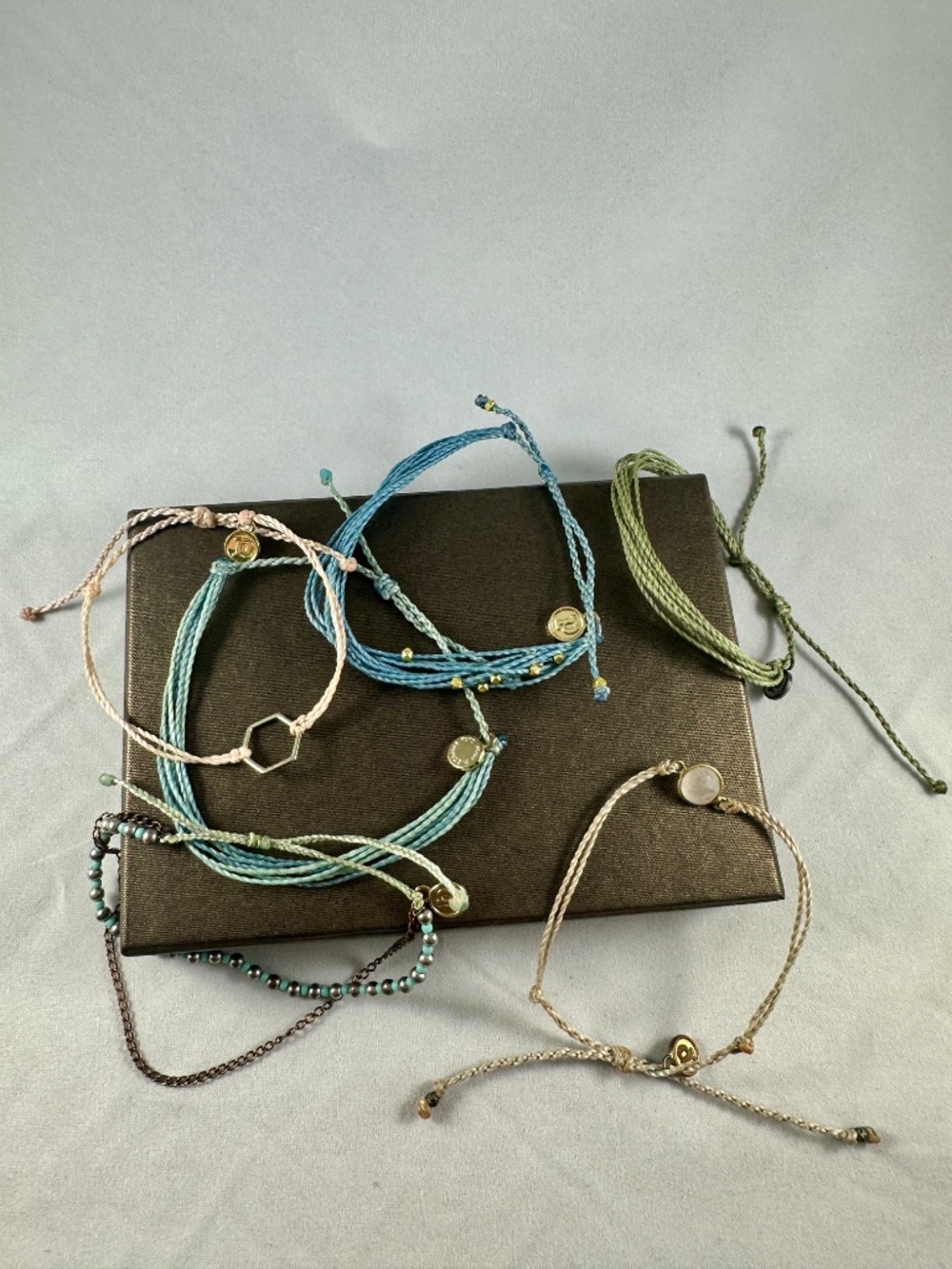 Pura Vida 6-Piece Adjustable Bracelet Anklet Bundle Boho